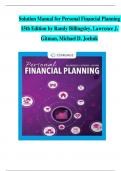 Solution Manual for Personal Financial Planning 15th Edition by Randy Billingsley, Lawrence J. Gitman, Michael D. Joehnk