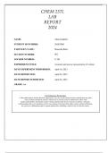 CHEM 237L LAB REPORT - ACCURATE AND PRECISE MEASUREMENT OF VOLUME SUBMITTED APRIL