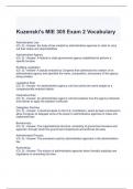 Kuzenski's MIE 305 Exam 2 Vocabulary Questions and Answers