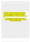 Test Bank For Ethics and Issues in Contemporary Nursing by Margaret A. Burkhardt, Nancy Walton, Alvita Nathaniel||ISBN NO:10,0176696571||ISBN NO:13,978-0176696573||All Chapters||Complete Guide A+ /TEST BANK FOR ETHICS AND ISSUES IN CONTEMPORARY NURSING 3R