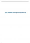 Asvab Arithmetic Reasoning Actual Practice Test