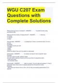 BUNDLE FOR WGU C207 2023 Exam Questions with Correct Answers