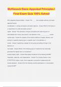 McKissock Basic Appraisal Principles I Final Exam Quiz 100% Solved