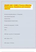 PDHPE HSC: CORE 2 Factors Affecting  Performance. Questions and answers,  rated A+/ 2024-25 Exam board exam predictions. APPROVED/ 