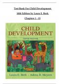 TEST BANK For Child Development, 10th Edition by Laura E. Berk, Verified Chapters 1 - 15, Complete Newest Version