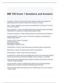 MIE 305 Exam 1 Questions and Answers 2024