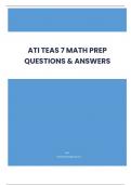 ATI TEAS 7 MATH PREP QUESTIONS & ANSWERS.