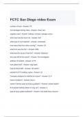 FCTC San Diego video Exam Questions and Answers 2024