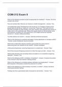 COM-312 Exam II 2024 Questions and Answers