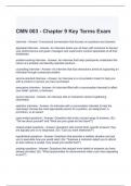 CMN 003 - Chapter 9 Key Terms Exam Questions and Answers (Graded A)