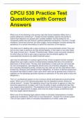 CPCU 530 Practice Test Questions with Correct Answers