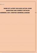 NASM CPT LATEST 2023-2024 ACTUAL EXAMLatest Updated Exam QUESTIONS with 100%verified Correct ANSWERS 2023/2024.A+ULTIMATE GUIDE 