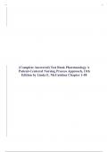 (Complete Answered) Test Bank Pharmacology A Patient-Centered Nursing Process Approach, 11th Edition by Linda E. McCuistion Chapter 1-58