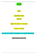 AQA GCSE MATHEMATICS 8300/3H Higher Tier Paper 3 Calculator Version: 1.0 8300/3H QUESTION PAPER & MARKING SCHEME/ [MERGED] JUNE 2023