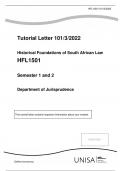 Historical Foundations of South African Law HFL1501