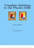 Complete Solutions to the Physics GRE