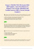 Exam 1: NSG554/ NSG 554 (Latest 2024/ 2025 Updates STUDY BUNDLE WITH COMPLETE SOLUTIONS) - Nurse Practitioners in Primary Care I Exam Reviews | Questions and Verified Answers| 100% Correct| Grade A