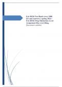 Exit HESI Test Bank (over 1000 Q's and Answers ) spring 2024 / Exit HESI Prep Distinction Level Assignment Has everything.