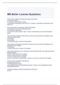 MN Boiler License Questions and Answers 2024