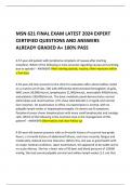 MSN 621 FINAL EXAM LATEST 2024 EXPERT CERTIFIED QUESTIONS AND ANSWERS ALREADY GRADED A+ 100% PASS 