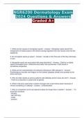 NGR6200 Dermatology Exam 2024 Questions & Answers Graded A+