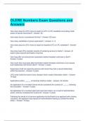 OLERE Numbers Exam Questions and Answers - Graded A