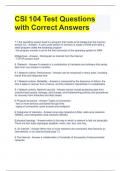 CSI104 Exam Questions and Correct Answers