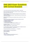 EAS 2023 Exam Questions with Correct Answers