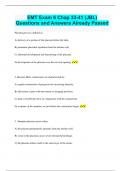 EMT Exam 6 Chap 33-41 (JBL)  Questions and Answers Already Passed