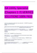 UPDATED ISA Utility Specialist (Chapters 1-7) VERIFIED SOLUTIONS 100% PASS