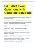 LAT 2023 Exam Questions with Complete Solutions