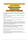 MU NURS 615: Advanced Pharm - Exam 4 Review Latest 2024/2025 Questions & Answers Verified Answers (100% CORRECT ANSWERS)