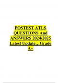 ATLS BUNDLED EXAMS QUESTIONS WITH CORRECT ANSWERS 100% SOLVED