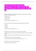 National Pesticide Applicator Certification Core Manual New 2024 Actual Questions and Answers Graded A+