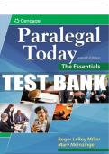 Test Bank For Paralegal Today: The Legal Team at Work - 7th - 2017 All Chapters - 9781305506084