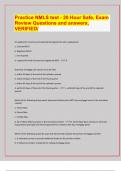 Practice NMLS test - 20 Hour Safe, Exam  Review Questions and answers, Practice NMLS test - 20 Hour Safe, Exam  Review Questions and answers,  VERIFIED/ An application must be accompanied by fingerprints when applying for  a. Licensed MLO b. Registered ML