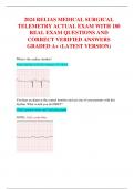 2024 RELIAS MEDICAL SURGICAL  TELEMETRY ACTUAL EXAM WITH 180  REAL EXAM QUESTIONS AND  CORRECT VERIFIED ANSWERS  GRADED A+ (LATEST VERSION)