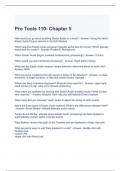 Pro Tools 110- Chapter 5 Exam Questions and Answers | Graded A