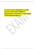 CCI RVS EXAM 2024/2025 LATEST EXAM I WITH 220 CORRECT QUESTIONS AND WELL ANSWERED ANSWERSIGRADED A+ 