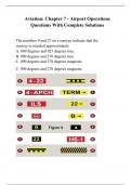Aviation: Chapter 7 - Airport Operations Questions With Complete Solutions