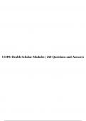 COPE Health Scholar Modules | 250 Questions and Answers.