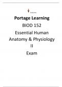 PORTAGE LEARNING A&P 2, BIOD 152, MODULE 1 – 7 EXAMS| Final Exam | Lab Exam 1 - 8 Complete Package