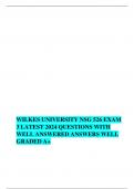 WILKES UNIVERSITY NSG 526 EXAM 3 LATEST 2024 QUESTIONS WITH WELL ANSWERED ANSWERS WELL GRADED A+