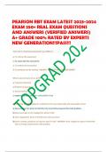  PEARSON RBT EXAM LATEST 2023-2024 EXAM 250+ REAL EXAM QUESTIONS AND ANSWERS (VERIFIED ANSWERS) A+ GRADE 100% RATED BY EXPERTS NEW GENERATION!!!PASS!!!