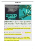 AMEDD BOLC – Quiz 1 Exam Questions with Definitive Solutions Updated 2024. 