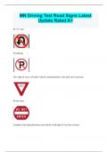 MN Driving Test Road Signs Latest  Update Rated A+