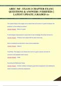 AREC 365 - EXAM 2 CHAPTER EXAM |  QUESTIONS & ANSWERS (VERIFIED) |  LATEST UPDATE | GRADED A+AREC 365 - EXAM 2 CHAPTER EXAM |  QUESTIONS & ANSWERS (VERIFIED) |  LATEST UPDATE | GRADED A+