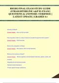 BIO202 FINAL EXAM STUDY GUIDE  (STRAIGHTERLINE A&P II) EXAM |  QUESTIONS & ANSWERS (VERIFIED) |  LATEST UPDATE | GRADED A+