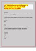 CIPS L4M1 Scope and Influence of  Procurement and Supply P1/4.  Questions and answers/| LATEST UPDATE | EXAM PREDICTION QUESTIONS | 