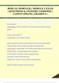 BIOD 121 (PORTAGE): MODULE 1 EXAM  | QUESTIONS & ANSWERS (VERIFIED) |  LATEST UPDATE | GRADED A+BIOD 121 (PORTAGE): MODULE 1 EXAM  | QUESTIONS & ANSWERS (VERIFIED) |  LATEST UPDATE | GRADED A+